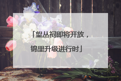 望丛祠即将开放，锦里升级进行时